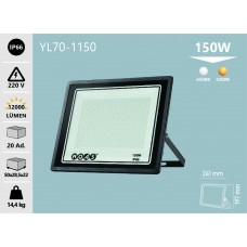 150W ULTRA SLİM LED PROJEKTÖR 6500K BEYAZ GÜNIŞIĞI